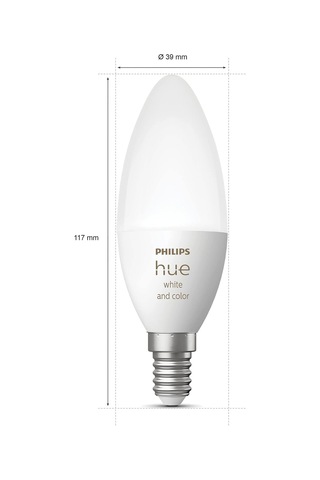 Philips Hue 5.3w Renkli Akıllı B39 E14 Led Ampul, Bluetooth Özell Çok Renkli