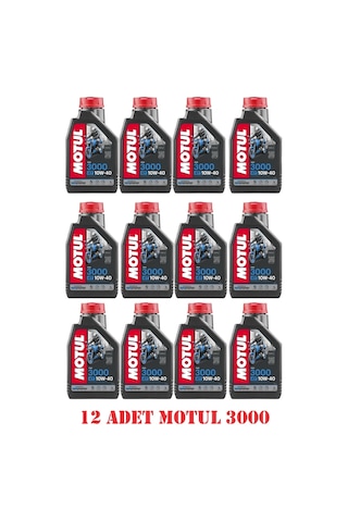 Motul 3000 10W - 40 4T Motosiklet Motor Yağı 12 x 1 L Motul 3000 10W - 40 4T Motosiklet Motor Yağı 12 x 1 L