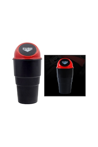 Homyl Oto Araba Çöp Tutucu Kutusu Toz Sepeti Tenekesi Kırmızı Kırmızı