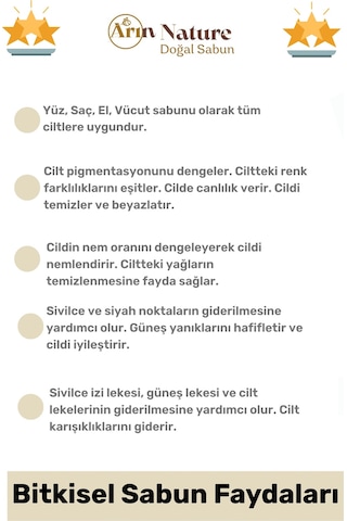 Sabun %100 Doğal Güzel Kokulu El Yüz Saç Cilt Vücut Orijinal Biberiye Sabunu 120g - 3 Adet Karışık