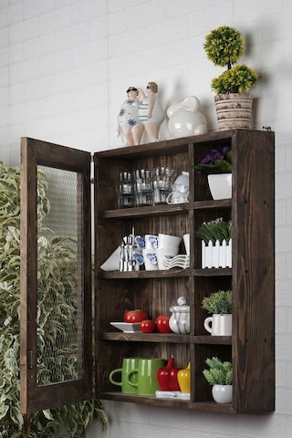 Ahsap Telli Dolap Terek Wdn071 57x11x67 Cm Kahverengi-ceviz