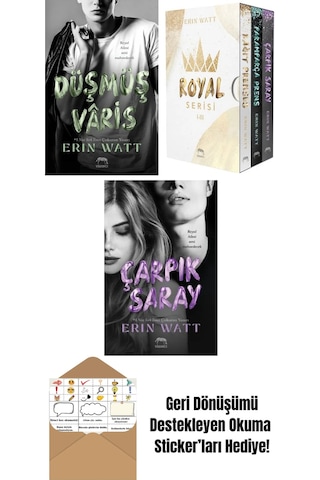 Düşmüş Vâris Royal Serisi 5. Kitap + Çarpık Saray Royal Serisi 3. Kitap + Kâğıt Prenses Royal Serisi 1. Kitap
