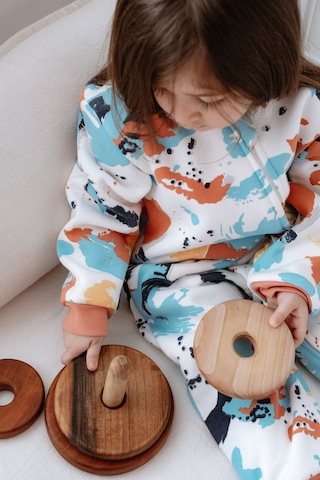 Lilabio Kız Erkek Çocuk %100 Pamuk 1.5 Tog Desenli Uyku Tulumu Çok Renkli