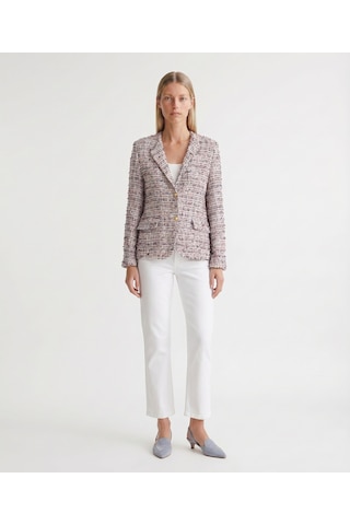 Yargıcı Tailored Bisiklet Yaka Uzun Kol Ceket 26ykck5011x 006 Ekru