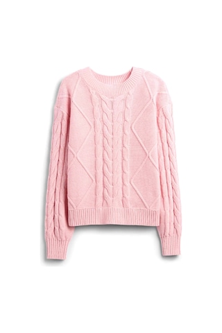 Gap V-cable Çocuk Kazak Pembe