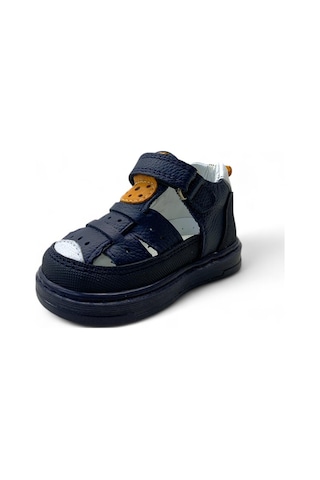 420 Erkek Bebek Deri Yazlık İlk Adım Ayakkabısı Lacivert
