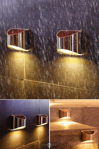 Technojet 1adet Solar Metal Tek Taraflı Aplik Duvar Lambası Dekor