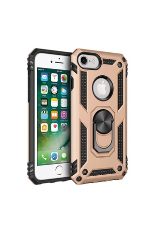 Apple Uyumlu iPhone 7 Kılıf Sofya Yüzüklü Silikon Kapak - Gold Aklby-bsva58 standart Apple Uyumlu iPhone 7 Kılıf Sofya Yüzüklü Silikon Kapak - Gold Aklby-bsva58 standart