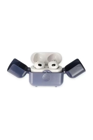 Newface Apple Airpods uyumlu3 3.nesil Basmalı Kılıf - Mavi-lacivert Çok Renkli