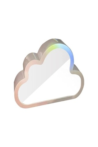 Prestigegoods Bulut Lale Aynalı Gece Lambası - Led Bulut Lale Lambası - Kendin Yap Lale Lambası - Ayna Eşliğinde Pembe