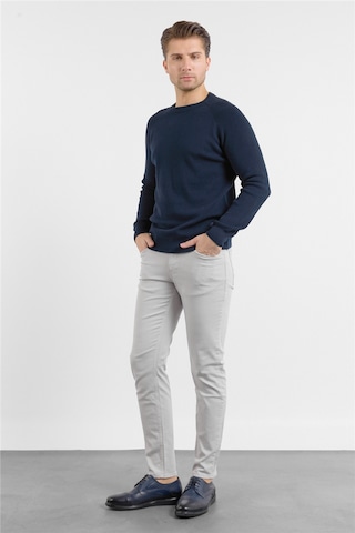 İmza Lacivert Bisiklet Yaka Uzun Kol Cepsiz Standart Fit Kazak Pamuk Triko 1012260150 2XL