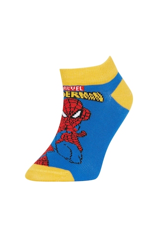 DeFacto Erkek Çocuk Marvel Spiderman 3'lü Pamuklu Patik Çorap -  Z9028A6NSKR1