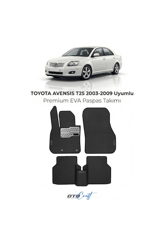 OtoCraft Toyota Avensis T25 2003-2009 Araca Özel 3d Havuzlu Eva Paspas Tam Set 5 Parça