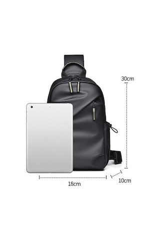 Sones Weıxıer 2122 Günlük Tek Omuzlu Çapraz Göğüs Çantası Büyük Kapasiteli Su Geçirmez Motosiklet Çantası Siyah