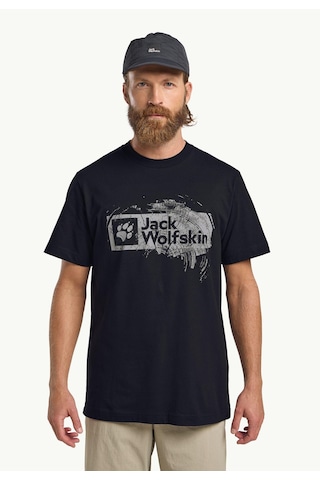 Jack Wolfskin Brand T M Erkek T-shirt-29683 Lacivert