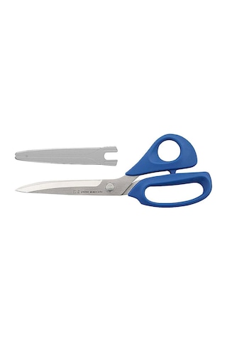 Kai V5250 Kılıflı Mavi Plastik Saplı Kumaş Kesim Makası 25 Cm