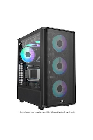 Powerboost PB-P3602BB 850 W 80+ Bronze Gamıng Mıd Tower PC Kasa