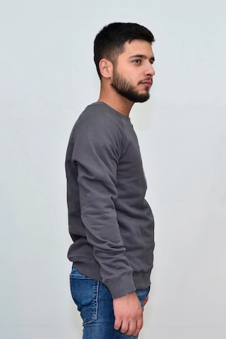 Superfly 20217 Sıfır Yaka Erkek Sweat Antrasit 2021713 Siyah