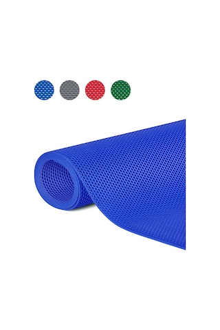 Kaydırmaz Bal Petek Paspas 90cmx15metre Mavi Pvc Z Mat Pas Pas İç Dış Mekan Yolluk Islak Zemin Halısı Mavi