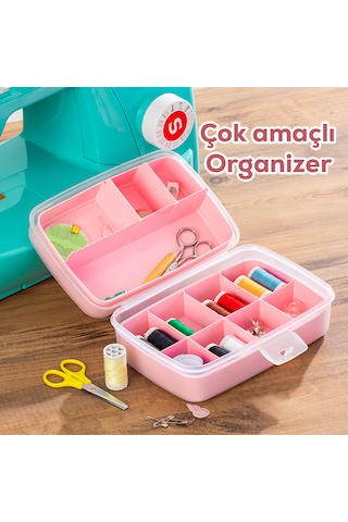 Porsima 1192-2 Premium 12 Bölmeli Çok Amaçlı Organizer Saklama Ka Pembe