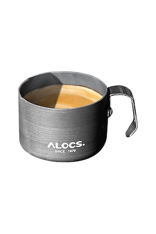 Alocs 160 Ml Çok Fonksiyonlu Metal Kahve Fincanları Kamp Gri
