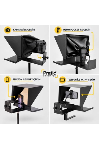 Pratic Tablet Prompter Eko Set Mobil Kumandalı Yerli Üretim Prompter