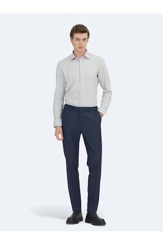 Kip Vizon Çizgili Regular Fit Dokuma Casual %100 Pamuk Gömlek Vizon