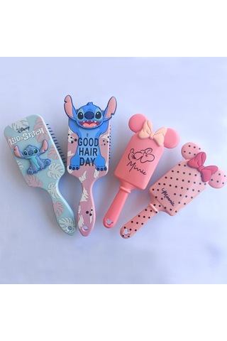 Disney Anime Figürleri Dikiş Hava Yastığı Masaj Tarak Anime Kawaii Çocuk Tarak Saç Fırçası Kuaförlük Aracı Çocuk Oyuncak Kız Hediye