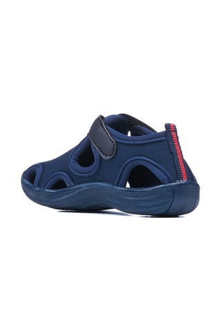 Günlük Unisex Çocuk Aqua Sandalet Esnek Kaymaz Taban Cırtlı Yazlık Deniz Kreş Ayakkabı 141 Lacivert