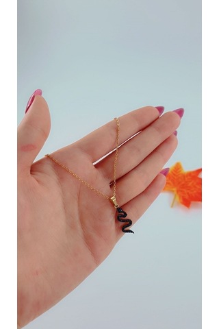 Bhs Life Kadın Yılan Model Gold Renk Çelik Kolye Altın