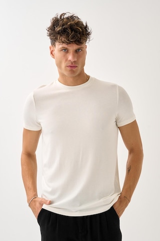 Alexandergardi Bisiklet Yaka Basic T-shirt Beyaz