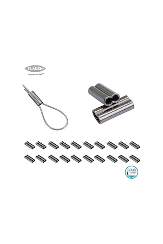 Fladen Çiftli Tel Sıkıştırma Burç 2.0mm 180-200lbs (20 Adet)