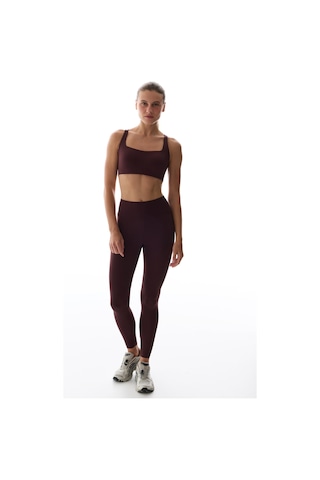Penti Bordo Stretch360 Orta Destek Çapraz Sırt Detaylı Kaydırmaz Askılı Cross Back Spor Sütyeni Koyu Bordo