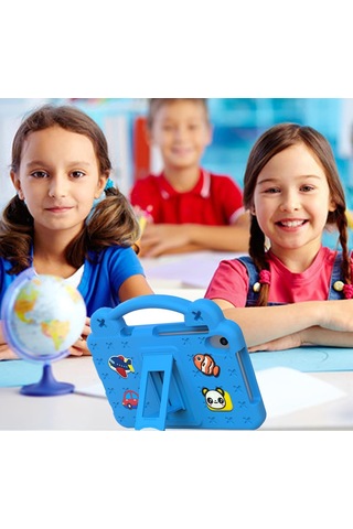 Lenovo M8 8 İnç İçin Kids Case, Ayarlanabilir Kickstand Ve Tutun Kavrama Sevimli Kapak Onn 8 İnç Gen 4 İle Uyumlu, Tcl Tab 8 Le Blue