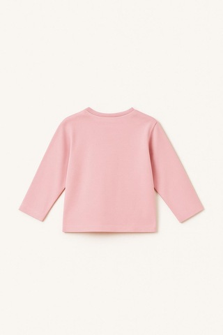Luess Kız Çocuk %100 Pamuklu Basic Uzun Kollu Tişört - Koyu Pembe 3-4 Yaş 8-9 Yaş Koyu Pembe