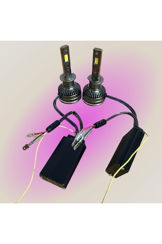 H1 Led Zenon App Kontrolü Bluetooth İle Telefondan 2700k-6500k Renk Değiştiren Araba Farı 2wat-80wat App Uygulama Üzerinden İstenilen Ayar Yapılır Şimşek Etkili 6500k - Beyaz Işık