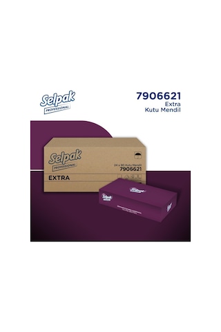 Selpak Professional Extra Kutu Mendil 21 X 18 Cm 80 Yaprak X 24 Adet