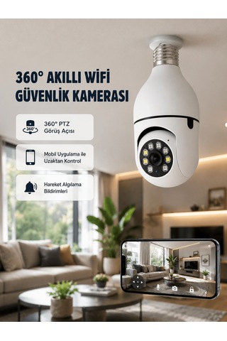 360 Derece Dönebilen Akıllı Duylu Kamera Ptz, Uzaktan, Hareket Algılama