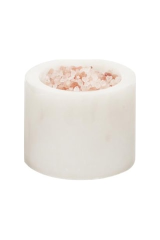 Nero Mermer Baharatlık 6x10 Cm Mermer Tuzluk Biberlik Dekoratif Baharatlık Beyaz