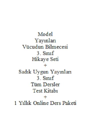 3. Sınıf Hikaye Seti Model Yayınları Vücudun Bilmecesi Yeni + Sadık Uygun Yayınları 3. S Test Kitabı Okul Çocuk Kitapları 33282194