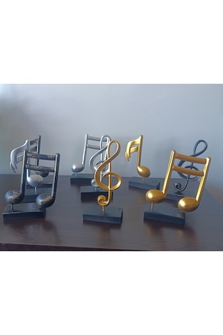 10cm-20cmlik Kırılmaz Polyester Beyaz Renk,nota Desenli Biblo