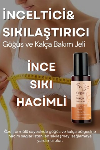 Sıkılaştırıcı, Toparlayıcı, Küçültmeye Yardımcı Göğüs Ve Kalça Bakım Jeli 100 Ml