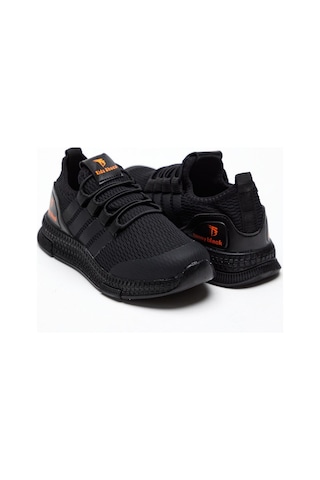 Tonny Black Rahat Kalıp Şeritli Bağcıklı Çocuk Unisex Siyah Spor Ayakkabı Tbqnt-3 Siyah