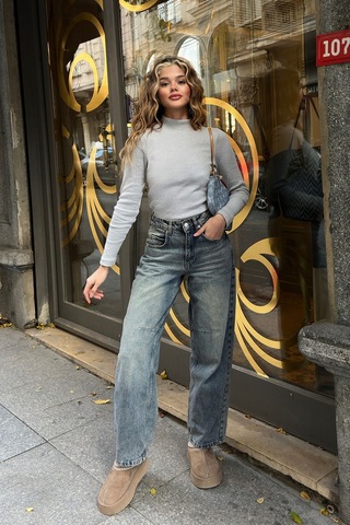 Yarım Balıkçı Şardonlu Fitilli Bluz