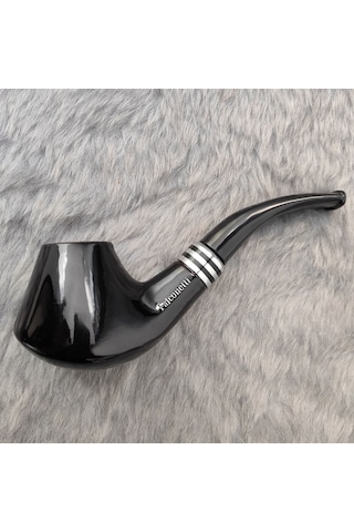 Falconetti Siyah Parlak Sandalwood Ahşap Pipo Rc99