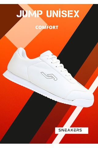 Jump 1770-28165 Anatomik Tabanlı Unisex Sneakers Ayakkabı Beyaz Çok Renkli
