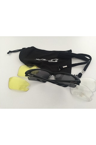 Xlc Gözlük Fıdschı Sg-C08 Siyah Çerçeve 3 Renkli Cam 2021 Model Siyah