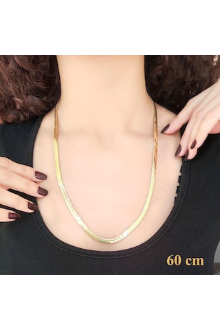Çelik İtalyan Zincir Altın Kaplama 5 Mm Zn-142 Altın