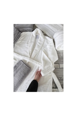 Sarra Bamboo Aile Bornoz Seti L-m Beden Gri - 936813831 Gri - 936813831 Gri