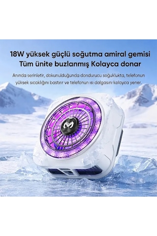 Hepsi Memo Cx21 18w Manyetik Telefon Soğutucu Rgb Işıklı Yarı İletken Buz Soğutmalı Mobil Oyun Fanı- 5775 Najm